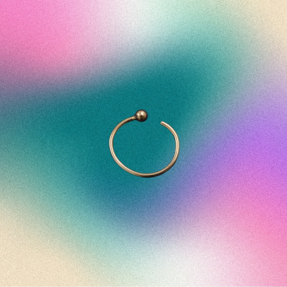 Automic Gold - Nose Ring Hoop (WHITE GOLD)